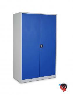 Artikel Nr. 530362 - Stahl-Aktenschrank - Stahlschrank - 120 x 42  x 195 cm - blaue Türen - extra breit 120 cm - Sofort lieferbar !